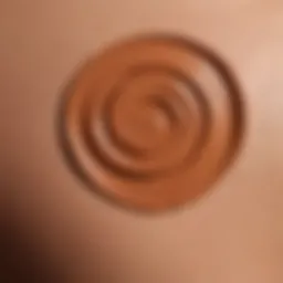 Swatch of a tanning product showing a natural hue