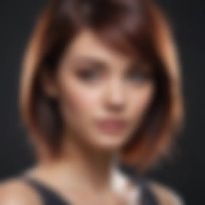 Demonstration of hair dye application technique