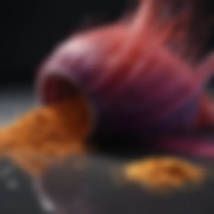 Close-up of product ingredients for hair dye