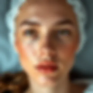 Before and after results of a facial treatment