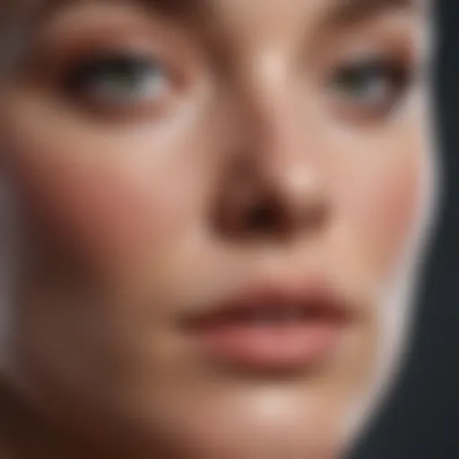 Close-up of skin texture highlighting large pores