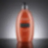 Close-up of affordable shampoo bottle for frizzy hair