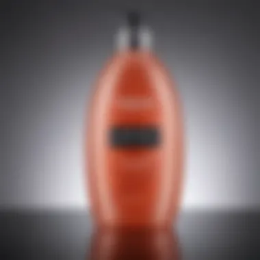 Close-up of affordable shampoo bottle for frizzy hair