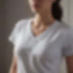 Soft cotton nursing top designed for comfort and accessibility.