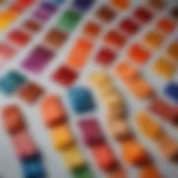 Vegan hair dye swatches showcasing a variety of vibrant colors