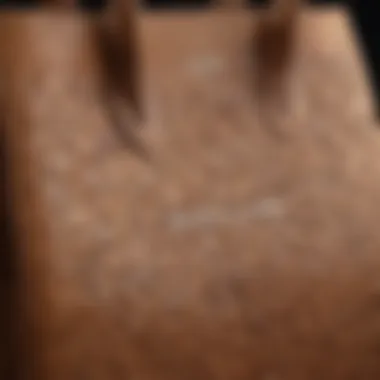 Close-up of premium materials used in Neiman Marcus bags