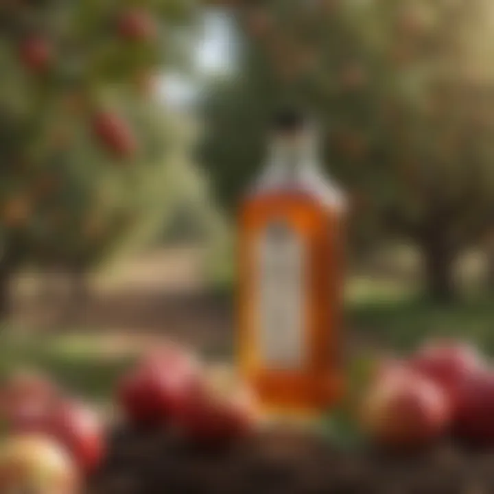 A vibrant apple orchard symbolizing the natural essence of apple cider vinegar