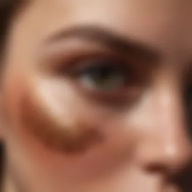 Artistic Eyeshadow Application Artistic application of loose pigment eyeshadow on eyelids