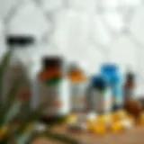 Exploring Different Hair Growth Supplements Illustration of various hair growth supplements