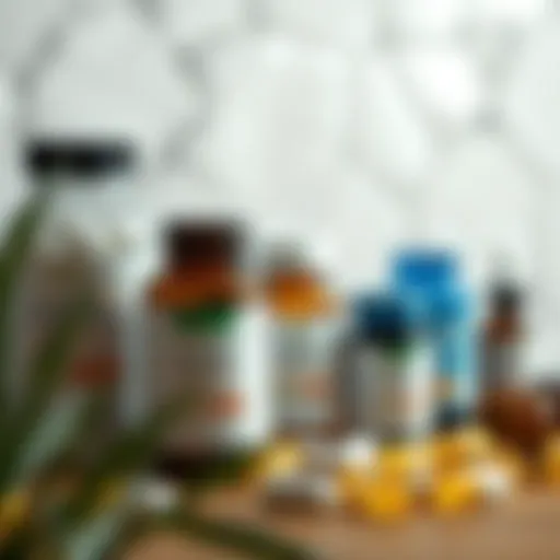 Exploring Different Hair Growth Supplements Illustration of various hair growth supplements