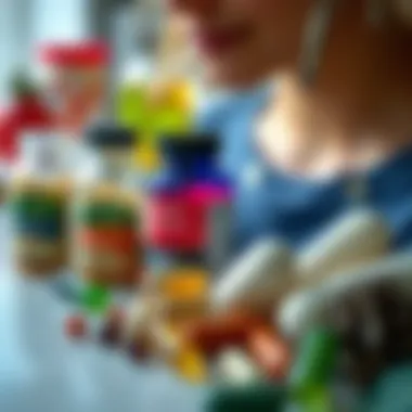 Visual representation of active ingredients in supplements