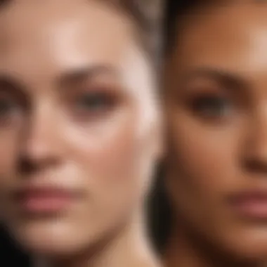 Effective Coverage of Acne Scars Before and after application of concealer on acne scars