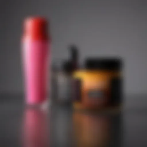 Vibrant temporary hair colors displayed in jars