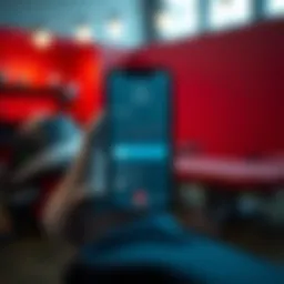 Conceptual illustration of digital fitness tracking on a smartphone screen