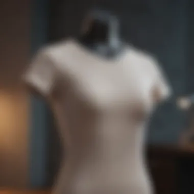 Stylish fit of a basic tee on a mannequin