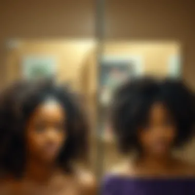 Curly hair before and after using budget shampoo