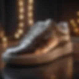 Luxurious sneaker design featuring premium materials