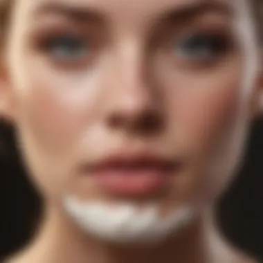 Close-up of effective ingredients in face rash creams