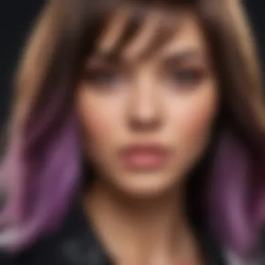 Close-Up of Healthy Colored Hair Close-up of healthy, colored mixed race hair