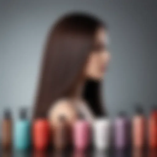 An assortment of hair straightening products showcasing different formulas and technologies.