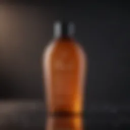 Luxurious shampoo bottle designed for curly hair