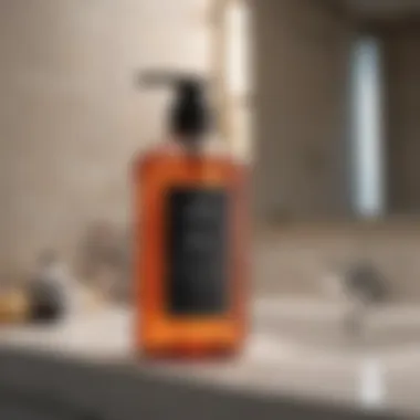 Shampoo Application Technique Application of shampoo in a luxurious bathroom setting