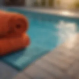 Luxurious pool towel in vibrant color