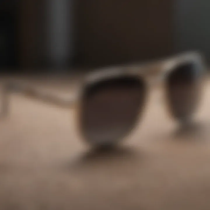 Quay sunglasses being cleaned with a microfiber cloth
