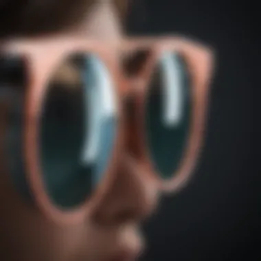 Unique Frame Design of Quay Sunglasses Close-up of Quay sunglasses showcasing unique frame design