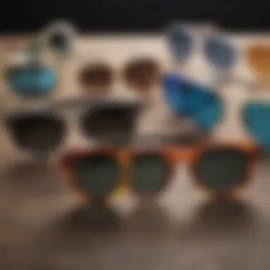 Variety of Quay Sunglasses Styles Various Quay sunglasses styles laid out on a surface