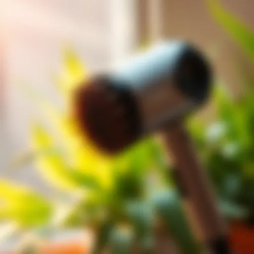 Innovative Design of Round Brush Hair Dryers A sleek round brush hair dryer showcasing its innovative design