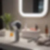 A sleek laser hair removal device on a vanity