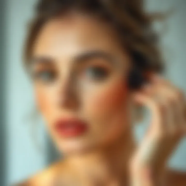 Makeup application technique focusing on wrinkle-prone areas