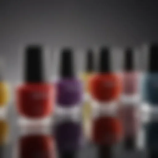 Vibrant assortment of nail polish bottles showcasing various strengths