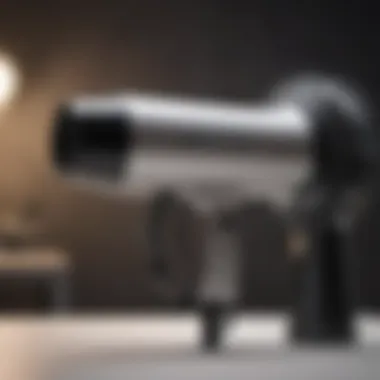 Advanced Blow Dryer Technology Close-up of a blow dryer showcasing advanced technology features
