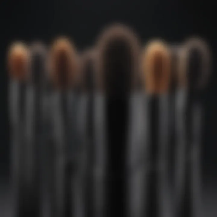 Close-up of mascara brush types