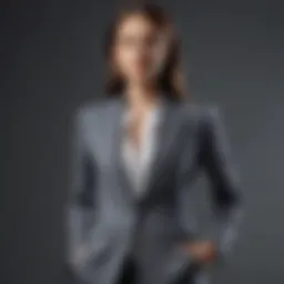 Elegant blazer paired with tailored trousers
