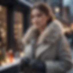 Elegant layered outfit suitable for a winter wedding
