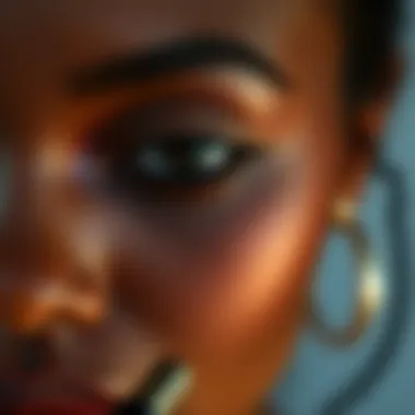 Application Techniques for Deeper Complexions Close-up of eyeshadow application techniques for deeper complexions