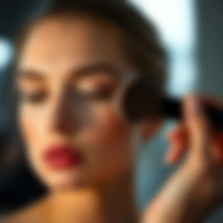 Expert Foundation Application Technique Application technique of foundation using a brush