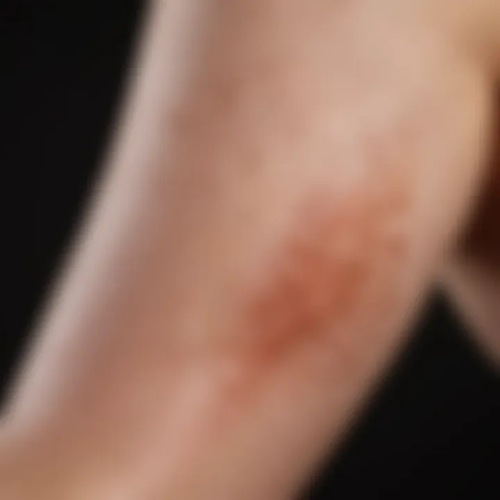 Close-up of skin with keratosis pilaris on the arm