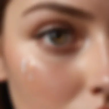 Techniques for applying eye cream gently around the eye area