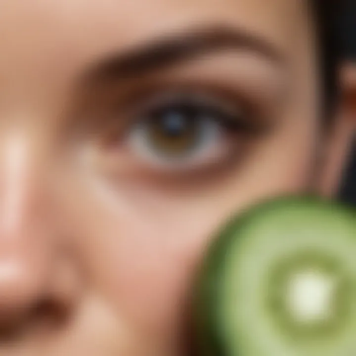 Natural ingredients commonly found in eye creams like cucumber and aloe vera