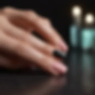 Gel Nail Polish Application Essentials An elegant gel polish application setup with tools and polish