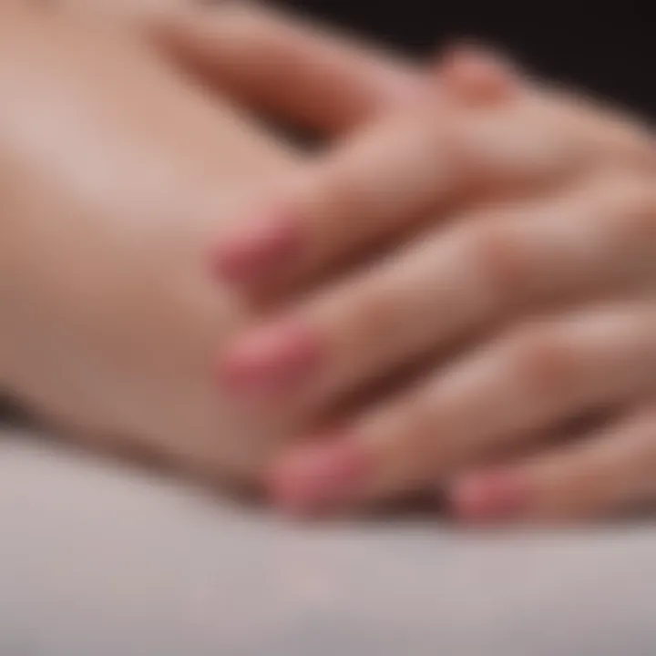 A close-up of perfectly finished gel nails showcasing shine and durability