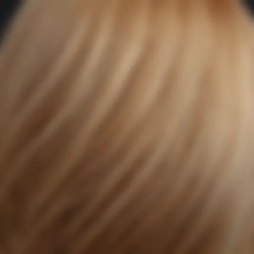 Close-up of healthy, shiny hair showcasing Gussi treatment results