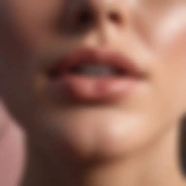 Calm setting with natural ingredients for lip care