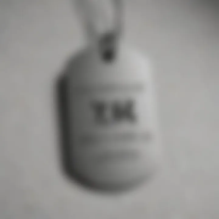 A personalized dog tag with a unique design
