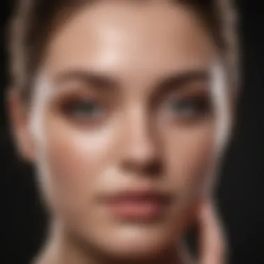 Applying the Exfoliant for Glowing Skin Exfoliant application on skin