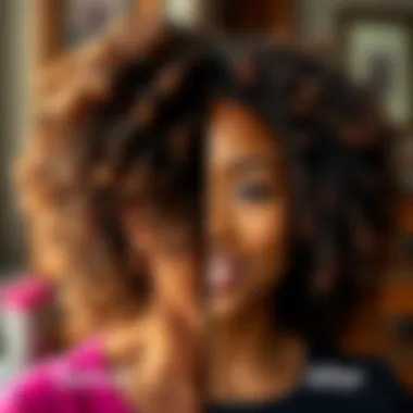 Transforming Curls: Before and After A before-and-after comparison showing enhanced curl definition